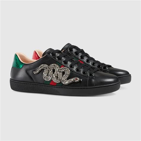 women's ace embroidered sneaker gucci china|gucci ace metallic snakeskin sneakers.